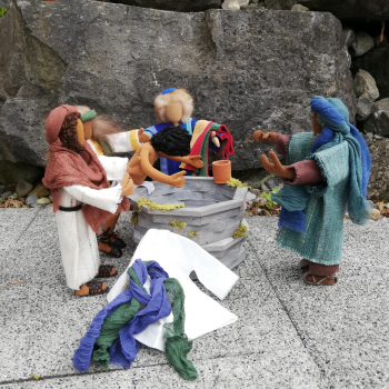 Joseph, der von seinen Brüdern in den Brunnen geworfen wird